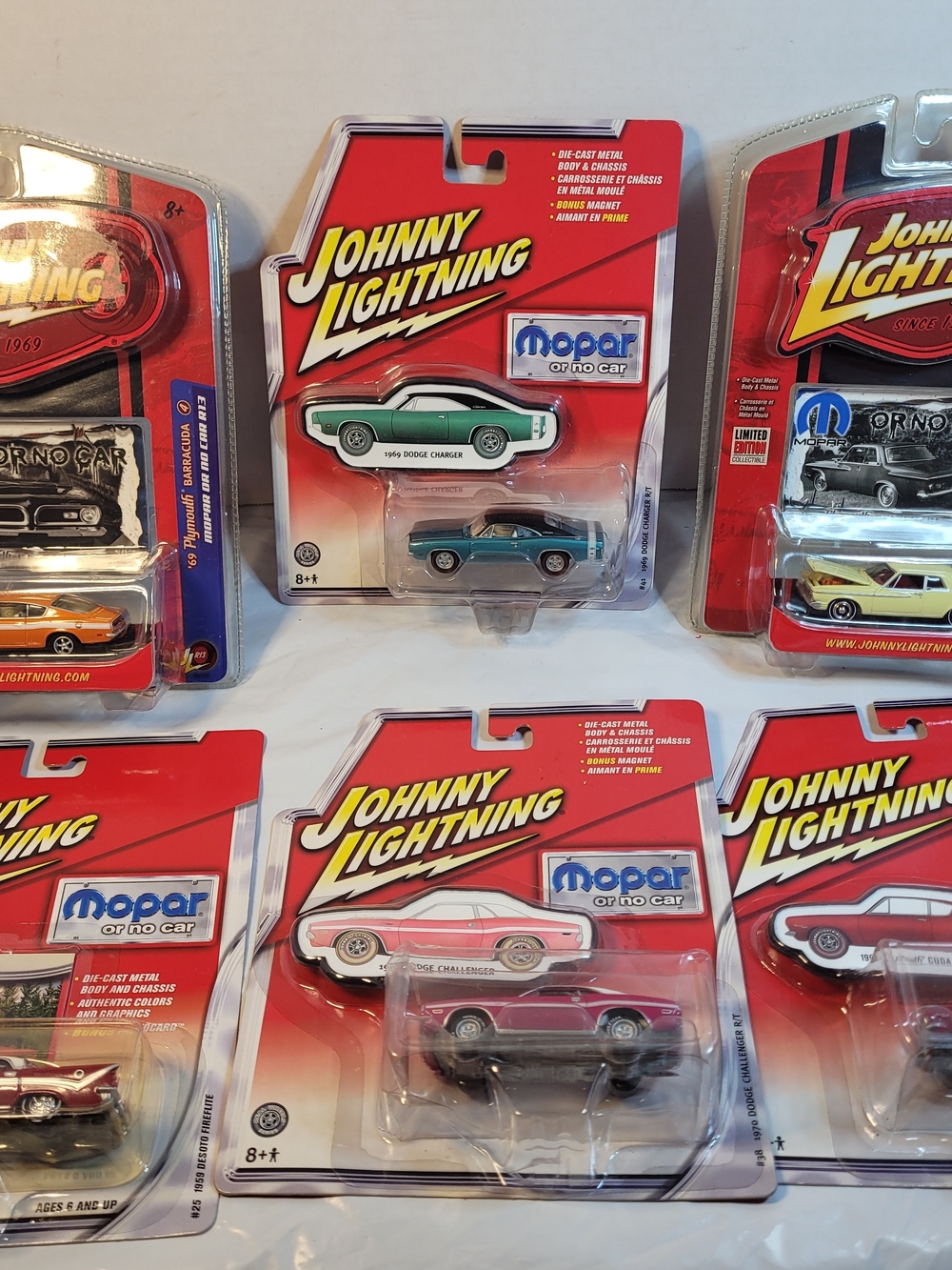 Lot Of 6 Johnny Lightning Mopar Or No Car Die-Cast (AA)